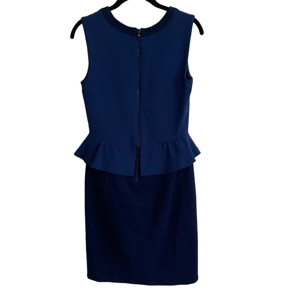 Sandro Blue Wool Blend Peplum Pencil Dress, Size S (1) - Picture 5 of 10